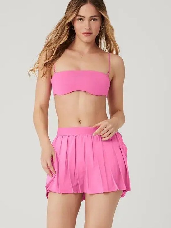 ALO Yoga Other - Alo Yoga Airbrush Socialite Bandeau Bra Paradise Pink Size-L